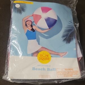 Sun Squad Kids Inflatable Beach Ball - Red, Blue, WhiteAges 3+